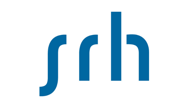 Das Bild zeigt das SRH Logo in blau