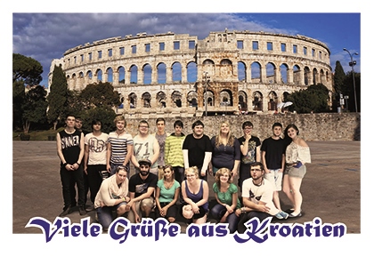 Eine Postkarte unserer Jugendhilfe-Teilnehmer aus Kroatien
